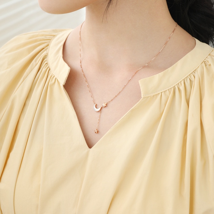 18K Rose Gold Necklace | Chow Sang Sang Jewellery | Minty Collection | 92813N - 3