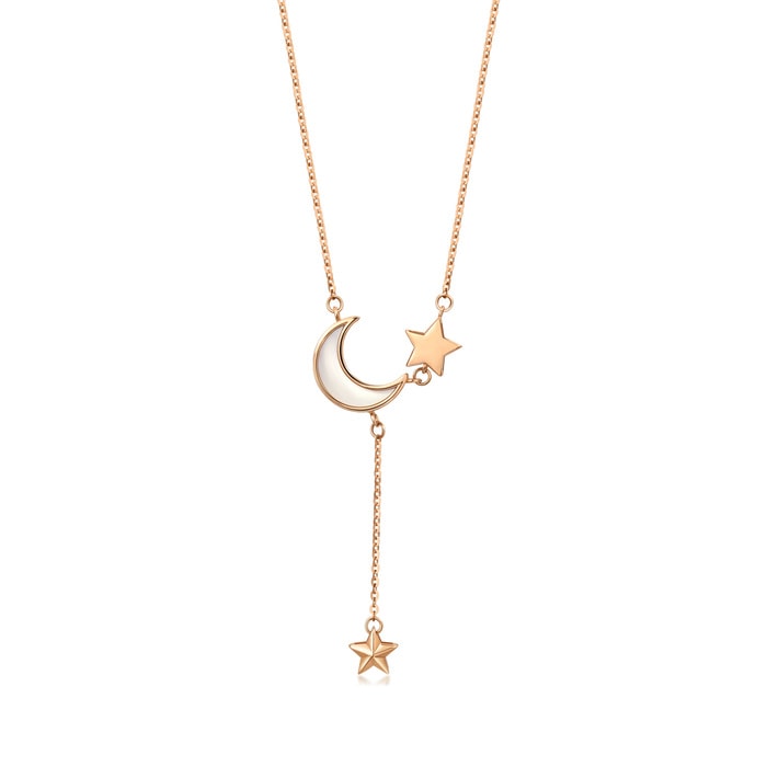 18K Rose Gold Necklace | Chow Sang Sang Jewellery | Minty Collection | 92813N - 1