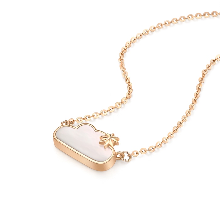 18K Rose Gold Necklace | Chow Sang Sang Jewellery | Minty Collection | 92827N - 4