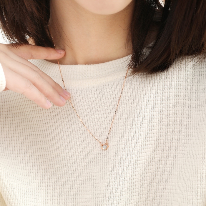 18K Rose Gold Necklace | Chow Sang Sang Jewellery | Minty Collection | 92828N - 2