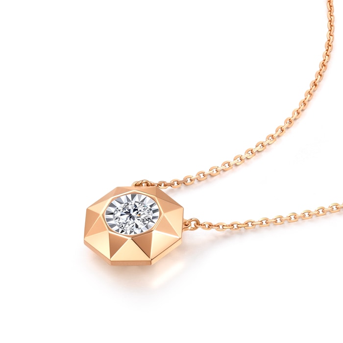 18K White & Rose Gold Necklace | Chow Sang Sang Jewellery | Daily Luxe | 93022N - 4