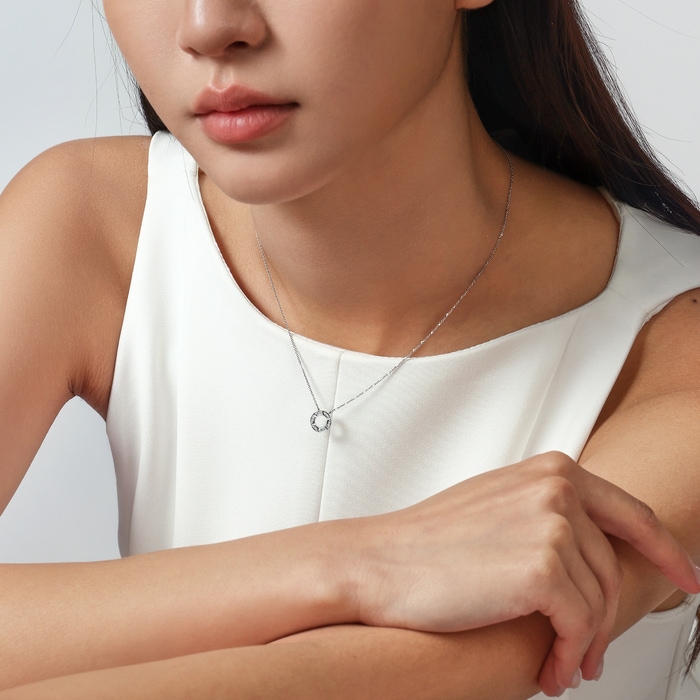18K White Gold Necklace | Chow Sang Sang Jewellery | 93057N - 3