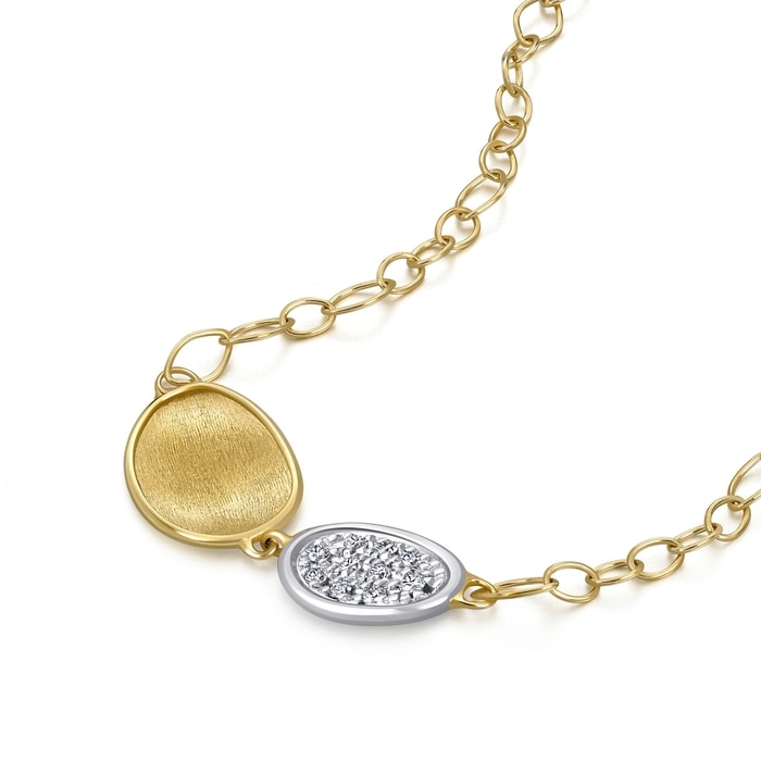 18K Yellow & White Gold Necklace | Chow Sang Sang Jewellery | 93063N - 2