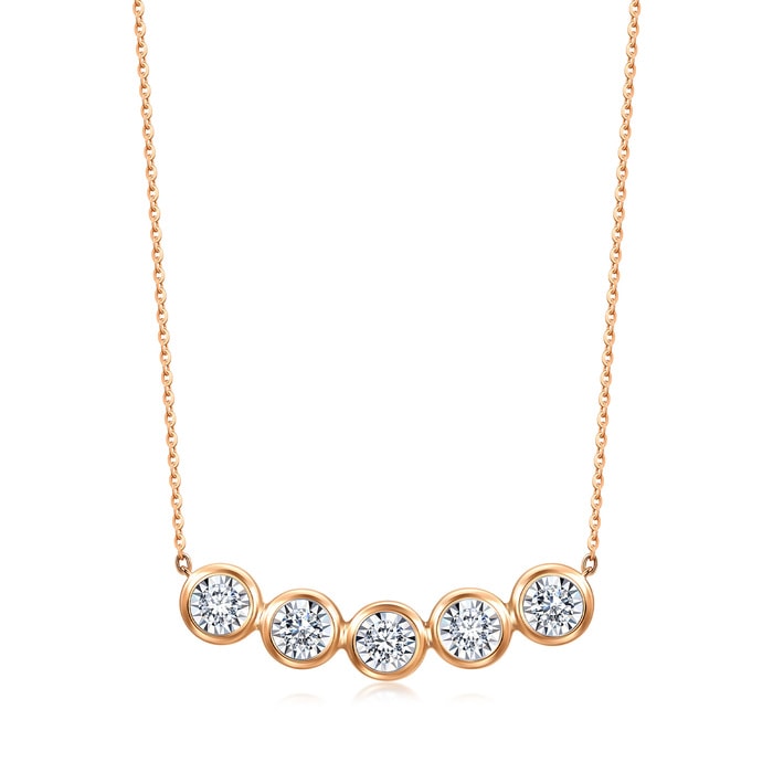 18K白色黄金及玫瑰金 頸鍊 | 周生生珠寶 | Daily Luxe | 93106N - 1