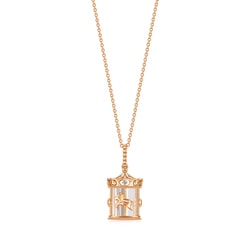 18K Rose Gold Diamond Carrousel Necklace