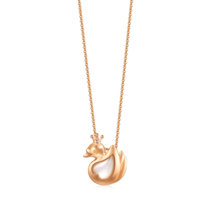 18K Rose Gold Necklace | Chow Sang Sang Jewellery | Minty Collection | 93185U - 1
