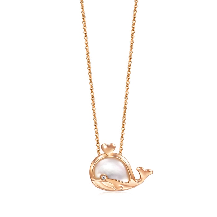 18K Rose Gold Necklace | Chow Sang Sang Jewellery | Minty Collection | 93187U - 1