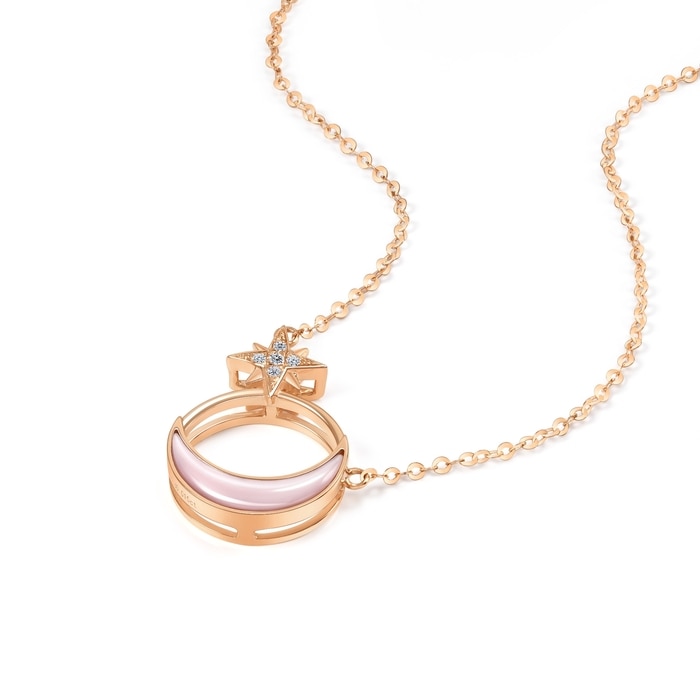 18K Rose Gold Necklace | Chow Sang Sang Jewellery | Minty Collection | 93316N - 4