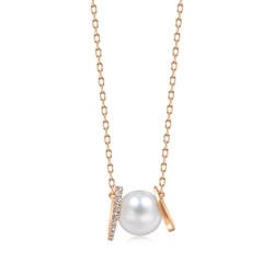 18K玫瑰金Akoya珍珠頸鍊