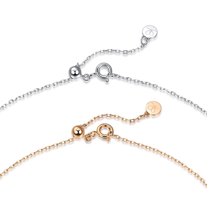 18K白色黄金及玫瑰金 頸鍊 | 周生生珠寶 | 93358N - 5