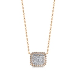 'Classics' 18K White & Red Gold Diamond Necklace