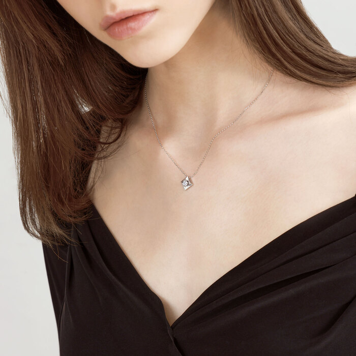 18K白色黄金 頸鍊 | 周生生珠寶 | Diamond Symphony「鑽之頌」 | 93414N - 3