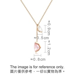 'Harmony' 18K Rose Gold Pink Mother of Pearl Necklace