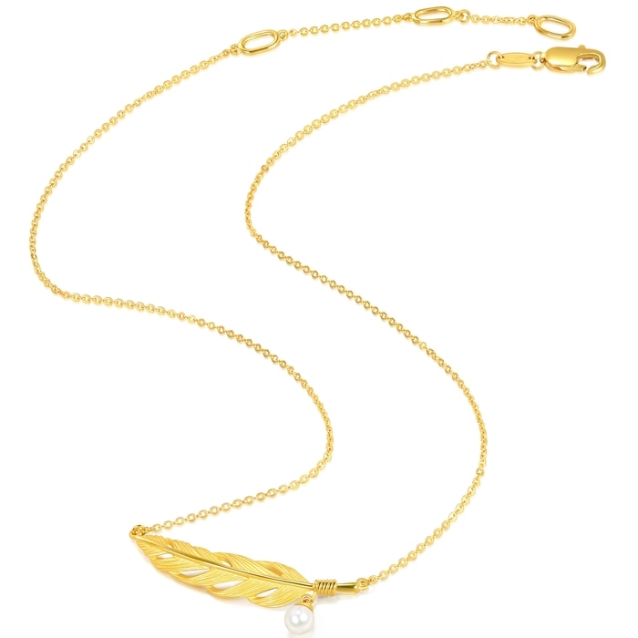 Solid Gold Necklace | Chow Sang Sang Jewellery | Love Decode | 93592N - 4