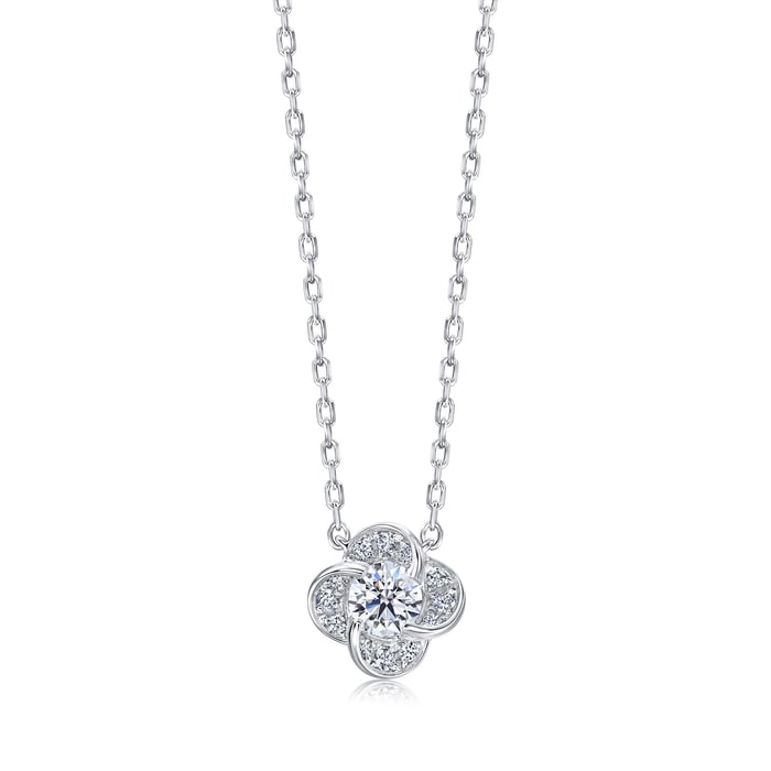 18K White Gold Necklace | Chow Sang Sang Jewellery | Diamond Symphony | 93902N - 1