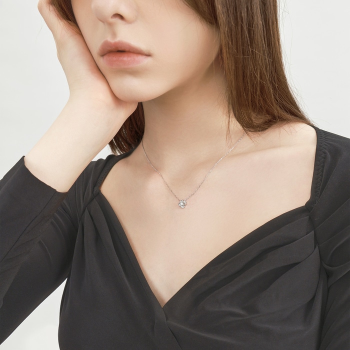 18K White Gold Necklace | Chow Sang Sang Jewellery | Diamond Symphony | 93902N - 3