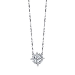 「炫幻」18K白色黃金鑽石頸鍊