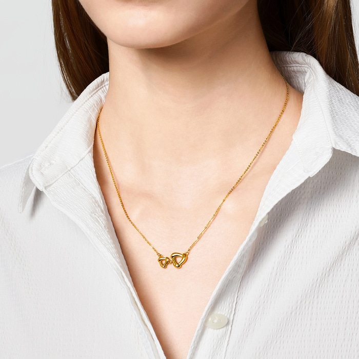 [Golden dew] 韓国☆18K Gold☆Love for M 8P Necklace Golden dew] 韓国☆18K Gold☆Love for M 8P Necklace (GOLDEN