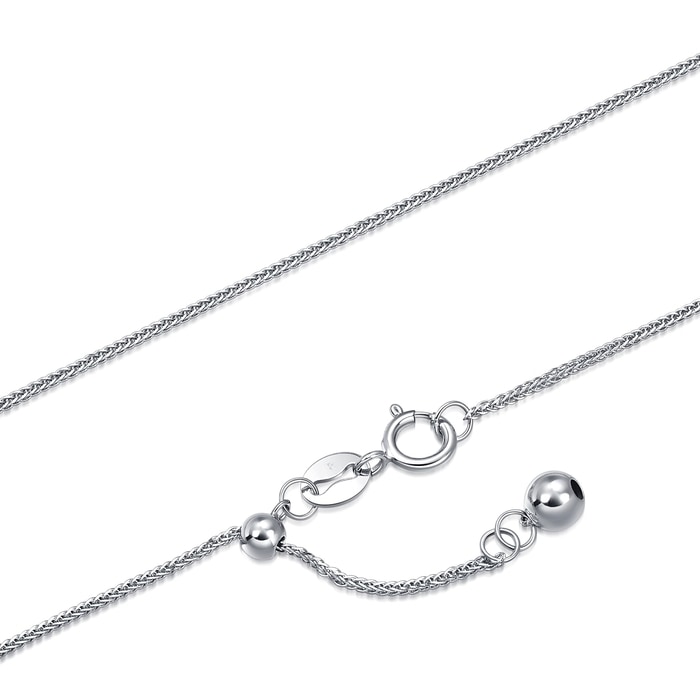 18K White Gold Necklace | Chow Sang Sang Jewellery | Machinery Chain | 94220N - 5