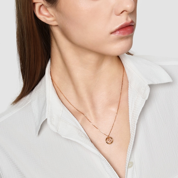 18K Rose Gold Necklace | Chow Sang Sang Jewellery | Minty Collection | 94296N - 3