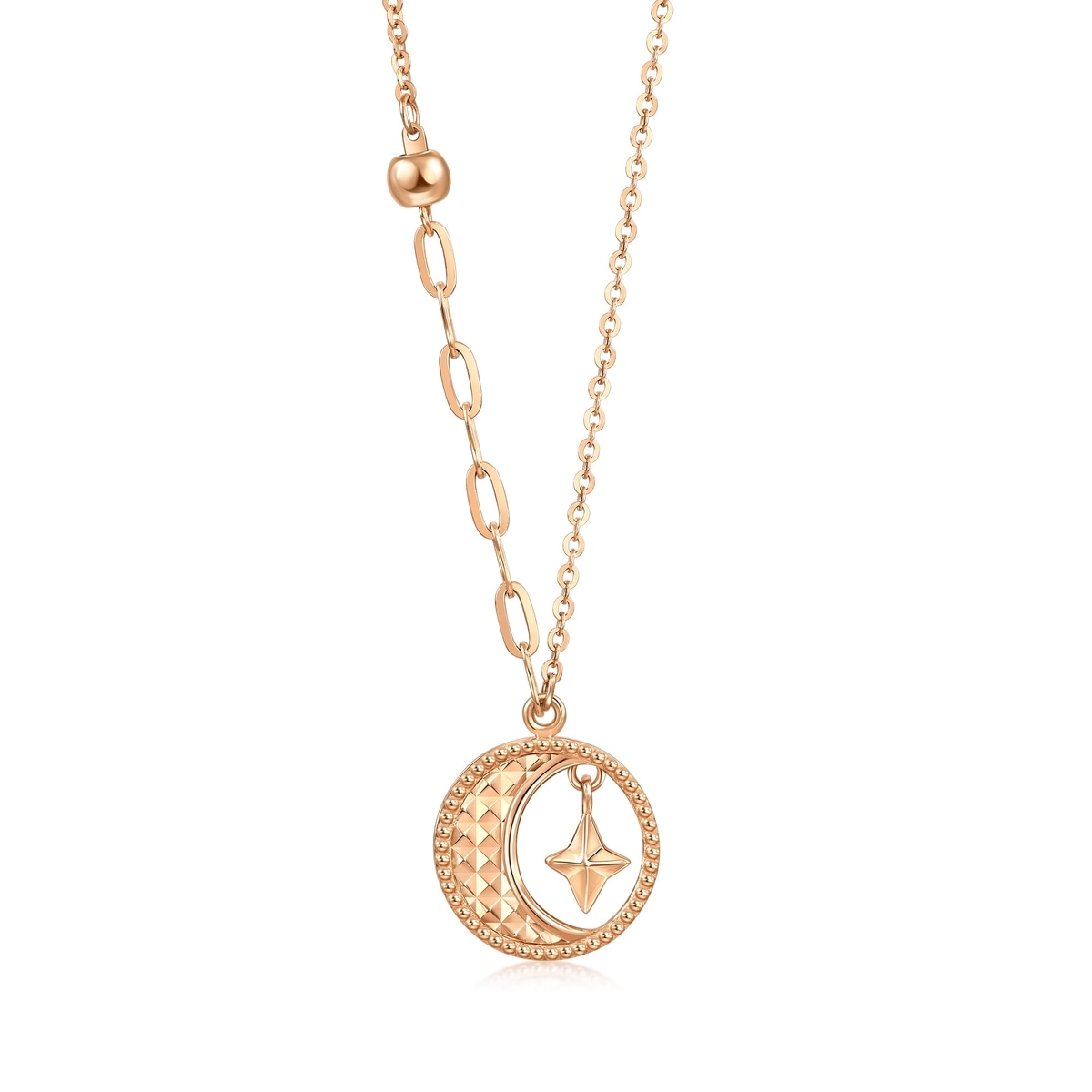 Crescent Moon & Gold Stars Necklace — LUCY FLINT JEWELLERY