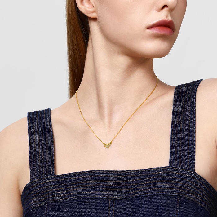 Solid Gold Necklace | Chow Sang Sang Jewellery | 94461N - 3