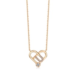 18K Rose Gold Diamond Necklace