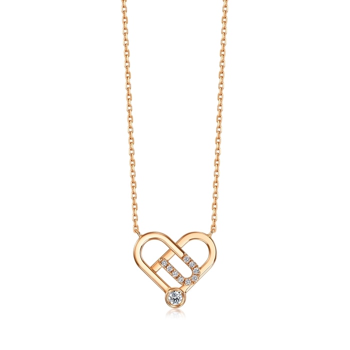 18K Rose Gold Necklace | Chow Sang Sang Jewellery | Love Decode | 94468N - 1