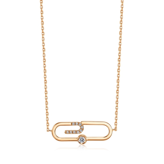 18K Rose Gold Necklace | Chow Sang Sang Jewellery | Love Decode | 94468N - 5