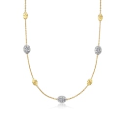 「Siviglia」18K黃白分色黃金鑽石頸鍊