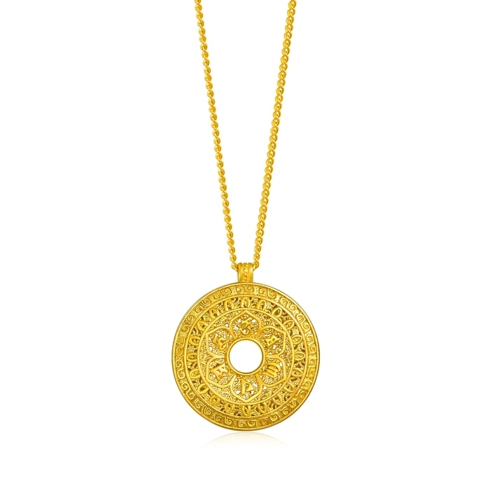 Solid Gold Necklace | Chow Sang Sang Jewellery | Cultural Blessings | 94552N - 3