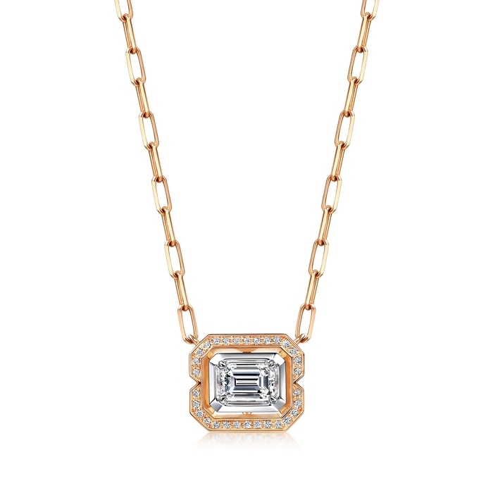 18K White & Rose Gold Necklace | Chow Sang Sang Jewellery | 94570N - 1