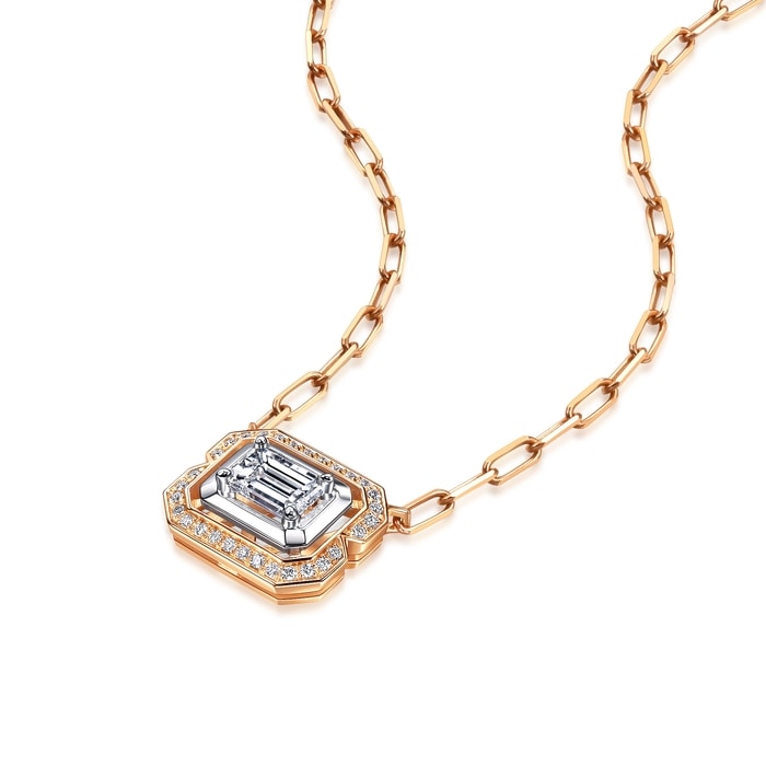 18K White & Rose Gold Necklace | Chow Sang Sang Jewellery | 94570N - 4