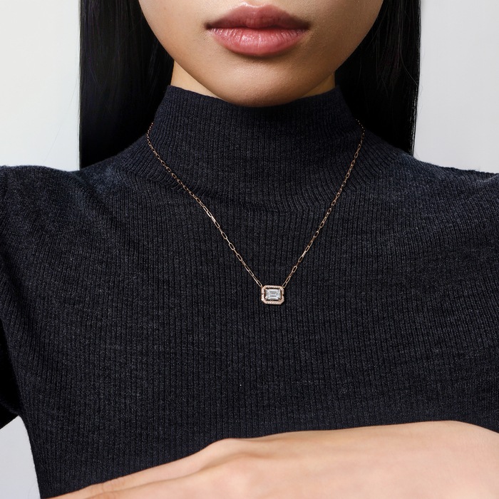 18K White & Rose Gold Necklace | Chow Sang Sang Jewellery | 94570N - 3