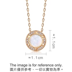 Timeless 18K Rose Gold White Mother of Pearl Necklace