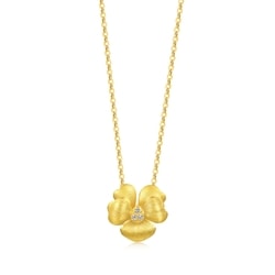 「花韻」足金鑲嵌鑽石頸鍊