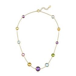 'Jaipur' 18K Yellow Gold Amethyst Necklace