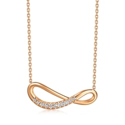 「Form「形」」18K玫瑰金鑽石頸鍊