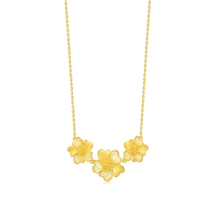 Solid Gold Necklace | Chow Sang Sang Jewellery | Chinese Wedding Collection | 95305N - 1