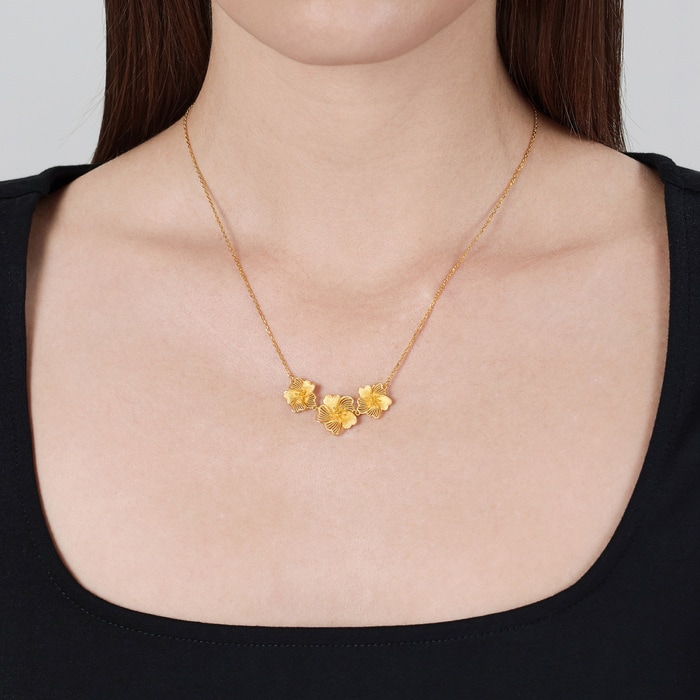 Solid Gold Necklace | Chow Sang Sang Jewellery | Chinese Wedding Collection | 95305N - 2