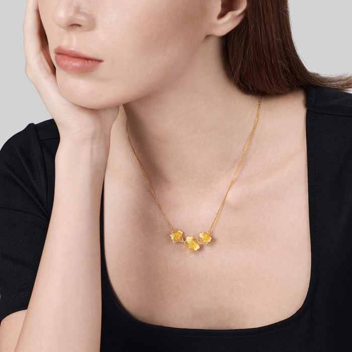 Solid Gold Necklace | Chow Sang Sang Jewellery | Chinese Wedding Collection | 95305N - 3