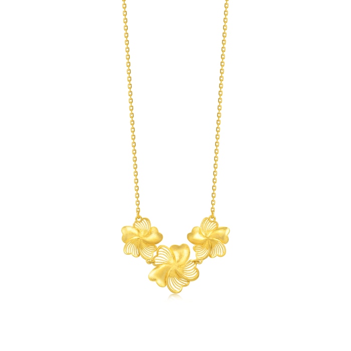 Solid Gold Necklace | Chow Sang Sang Jewellery | Chinese Wedding Collection | 95305N - 5