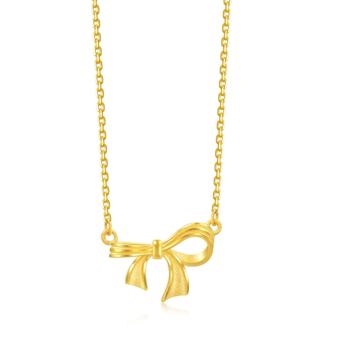 ★SENTIMENTS★ NO.427 [GOLD] NECKLACE Essence - 999.9 Gold Bow Tie Necklace | 95306N(47 cm/~0.129