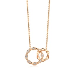 18K Rose Gold Diamond Necklace