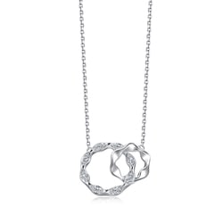 18K White Gold Diamond Necklace