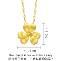 Taffy' 999 Gold Heart Shaped Leaves Necklace