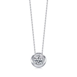 「永恆之頌」18K白色黃金鑽石頸鍊