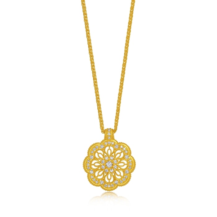 Solid Gold Necklace | Chow Sang Sang Jewellery | Cultural Blessings | 95563N - 1