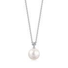 Basic' 18K White Gold Akoya Pearl Necklace