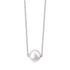 Basic' 18K White Gold Akoya Pearl Necklace